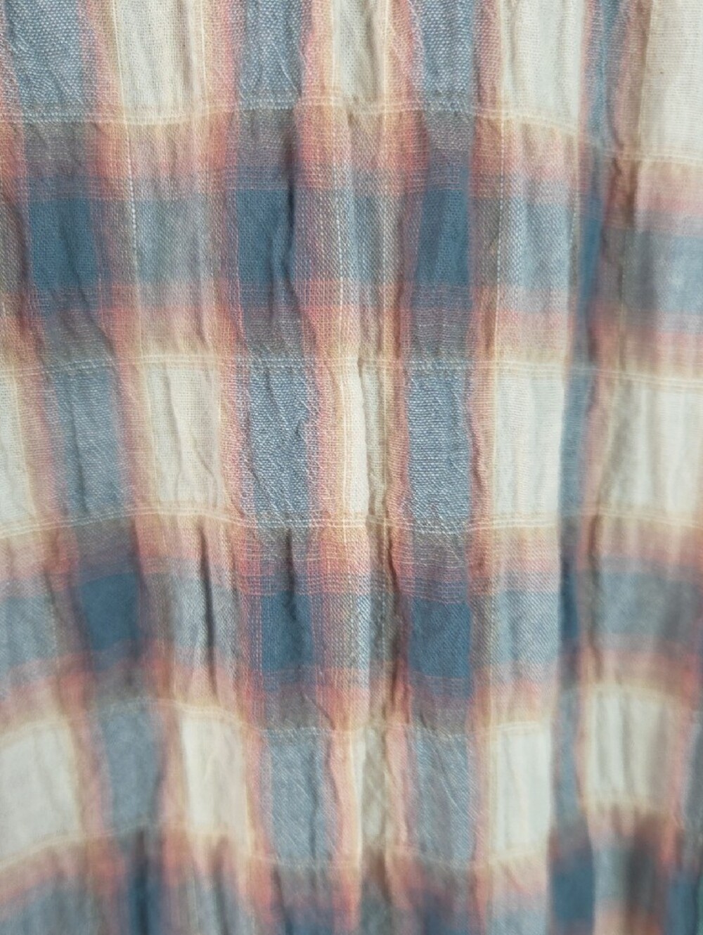 Aratta Silent Journey Women's Maxi Dress - Blue & Rust Plaid, Floral - Picture 7 of 10